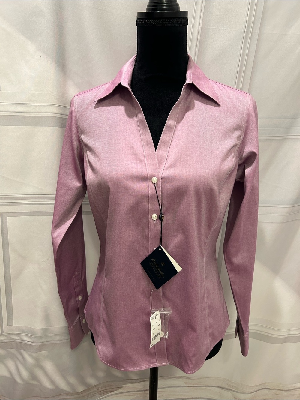 NWT Brooks Brothers Women’s Lilac Long-Sleeve Button-Down Shirt 6P